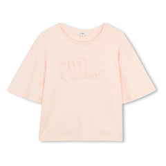 Chloé - Logo T-Shirt Bio-Baumwolle | Pfirsich