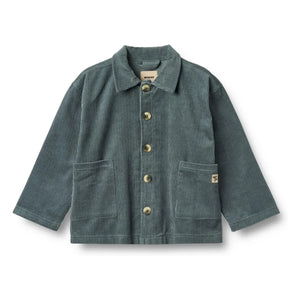 Wheat - Ada Bio-Baumwoll-Samt-Hemdjacke | Graublau