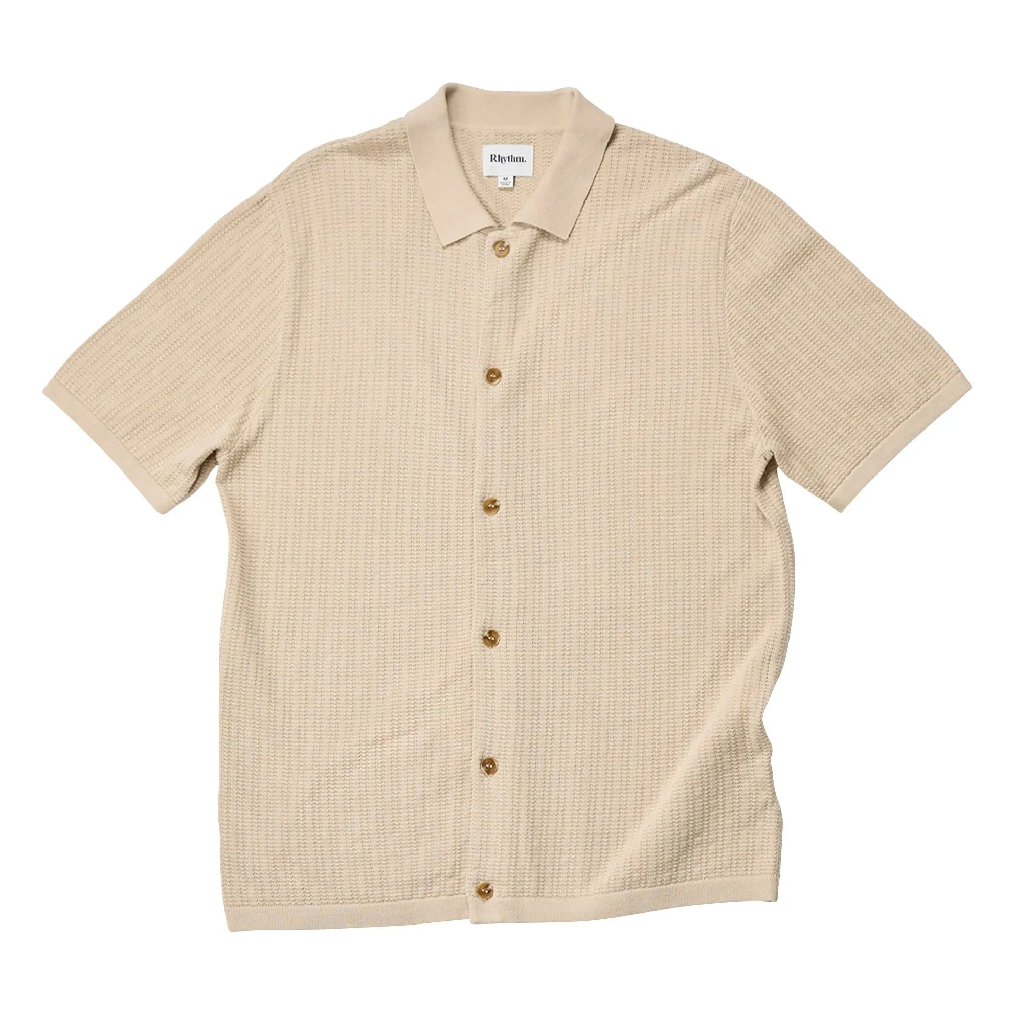 Rhythm - Strukturiertes Kurzarmhemd | Beige