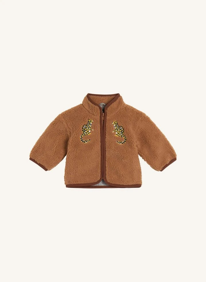 Stella McCartney Kids - Tigers Sherpa Jacke | Camel
