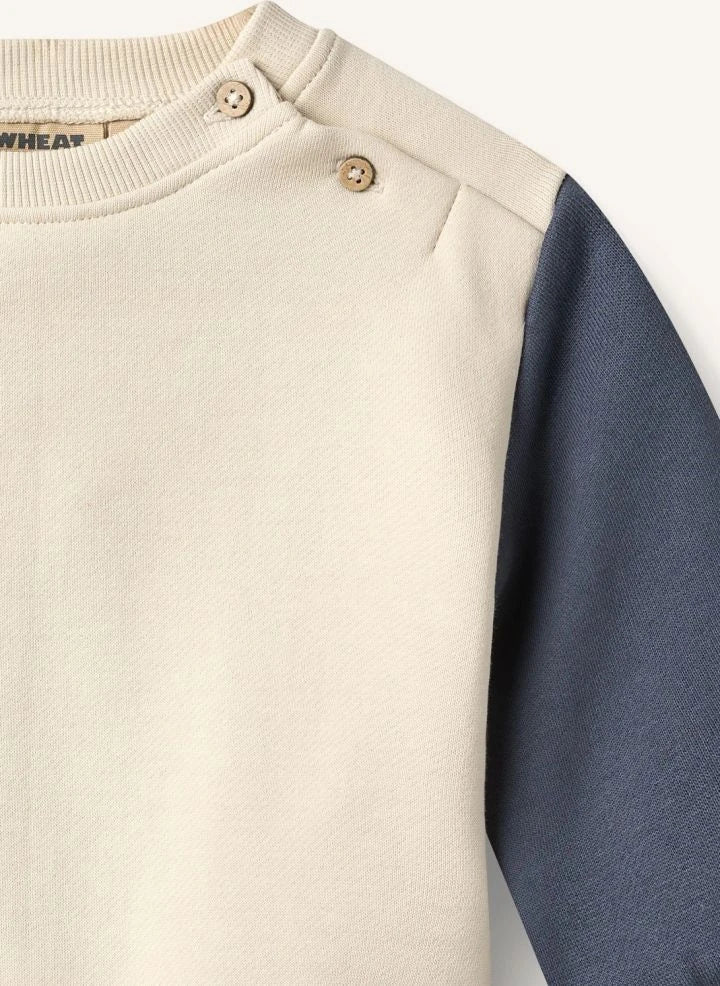 Wheat - Elliot Auto Sweatshirt, Bio-Baumwolle | Ecru
