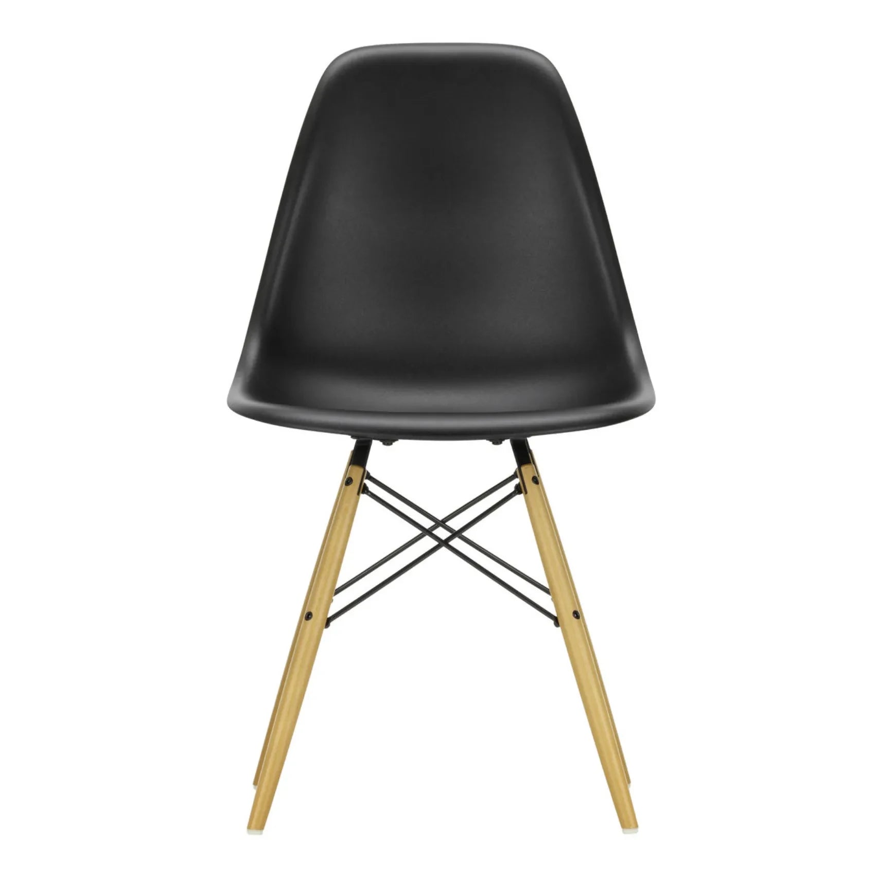 Vitra - DSW Plastikstuhl - Ahornuntergestell - Charles & Ray Eames | Schwarz