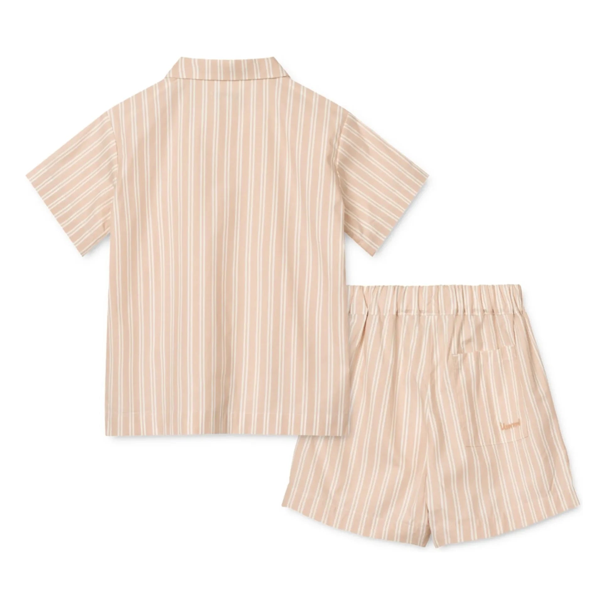 Liewood - Leona Bio-Baumwoll-Hemd und Shorts Set | Pfirsich