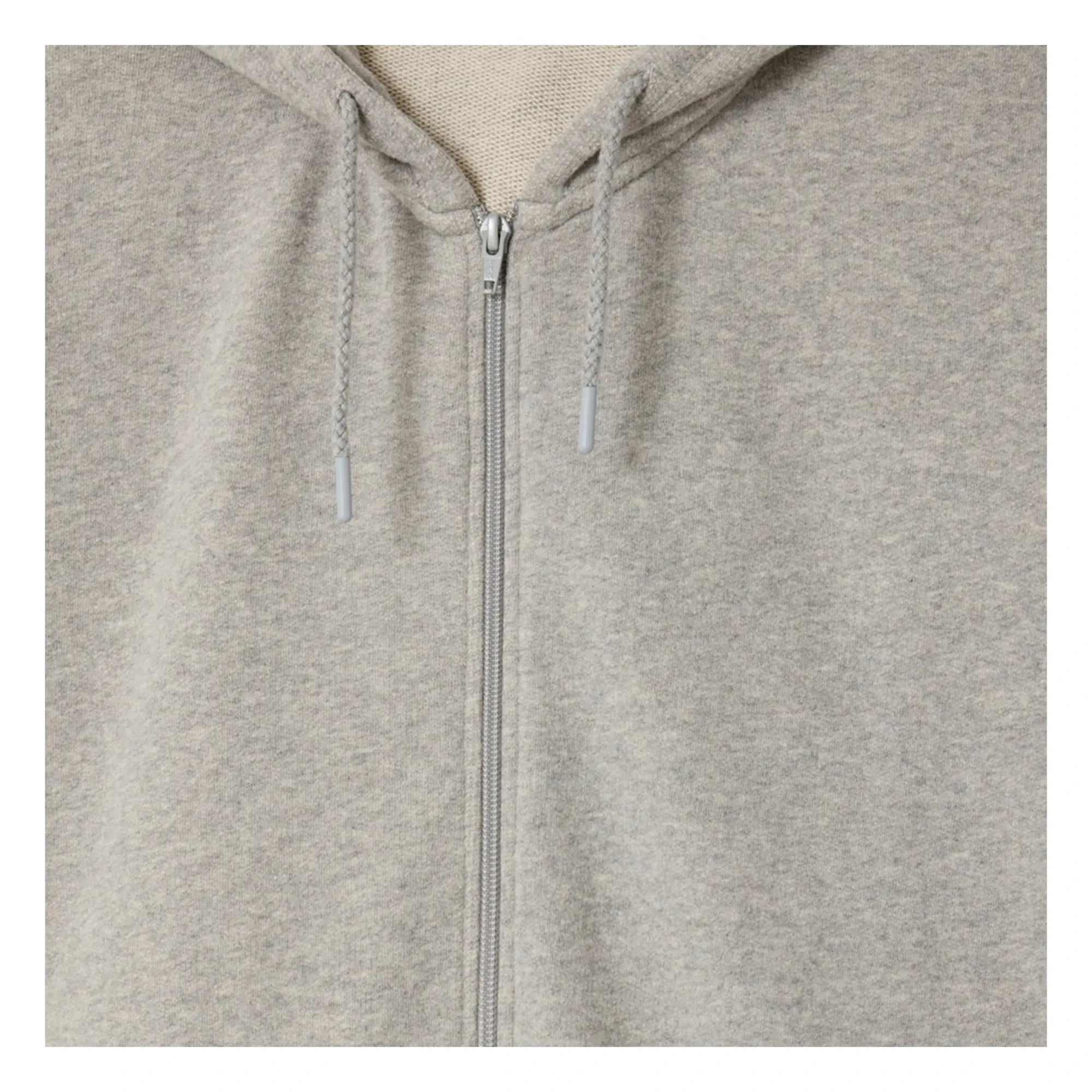 American Vintage - Kapuzen-Sweatshirt mit Reißverschluss | Grau meliert