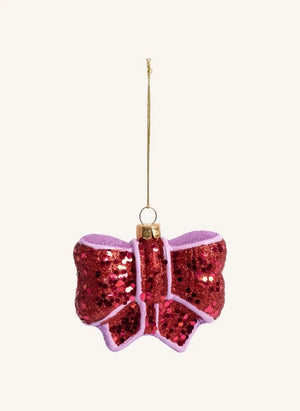 &Klevering - Weihnachtsdekorationsschleife | Rosa