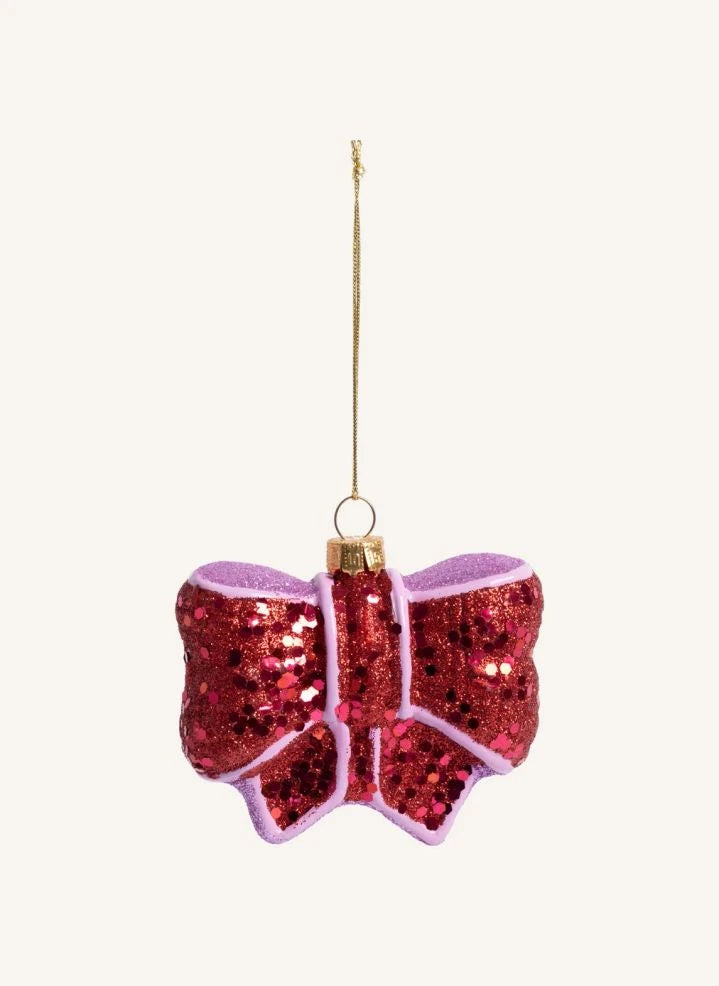 &Klevering - Weihnachtsdekorationsschleife | Rosa
