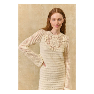 Louise Misha - Eleonora Baumwollkleid | Creme