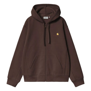 Carhartt WIP - American Script Reißverschluss-Sweatshirt | Braun