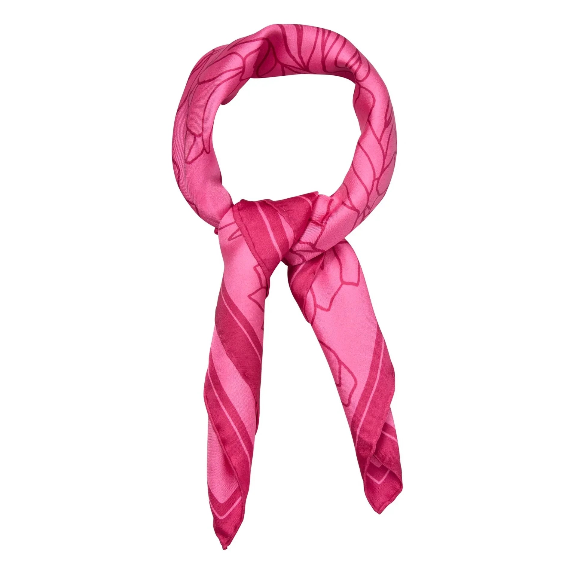 Becksöndergaard - Stencia Lale Seidenschal | Fluoreszierendes Pink