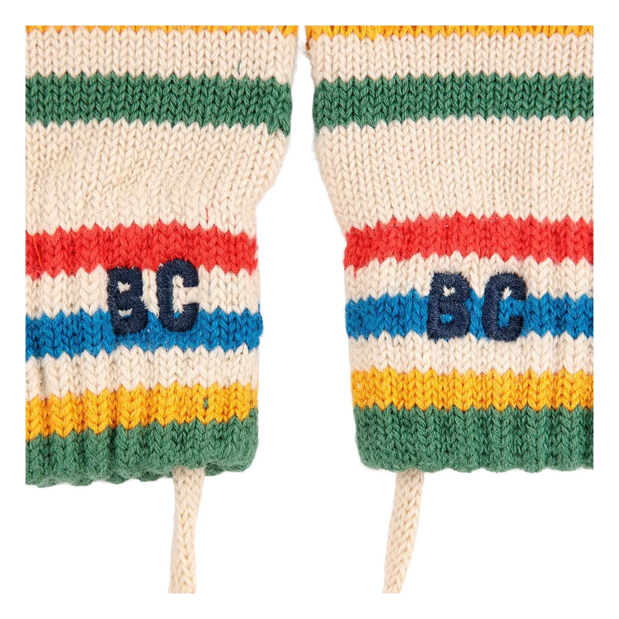 Bobo Choses - Gestreifte Handschuhe | Beige