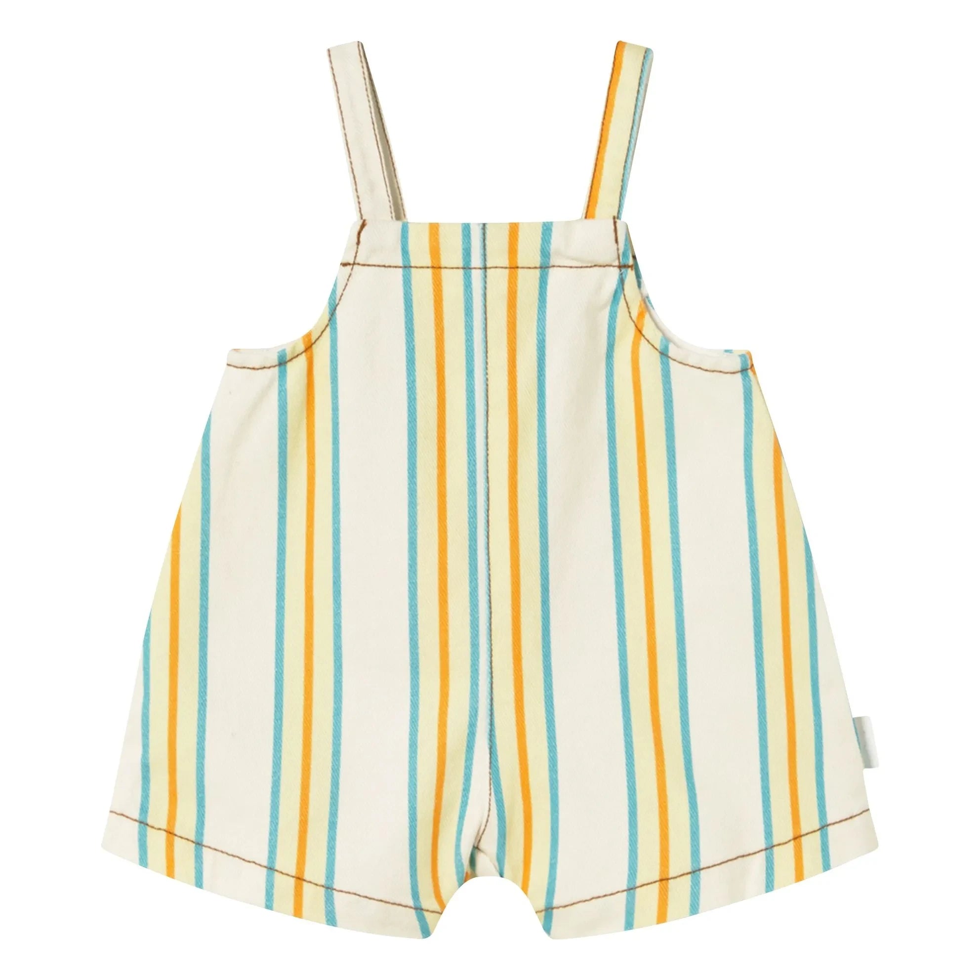 Tinycottons - Gestreifter Kurzer Overall | Gelb