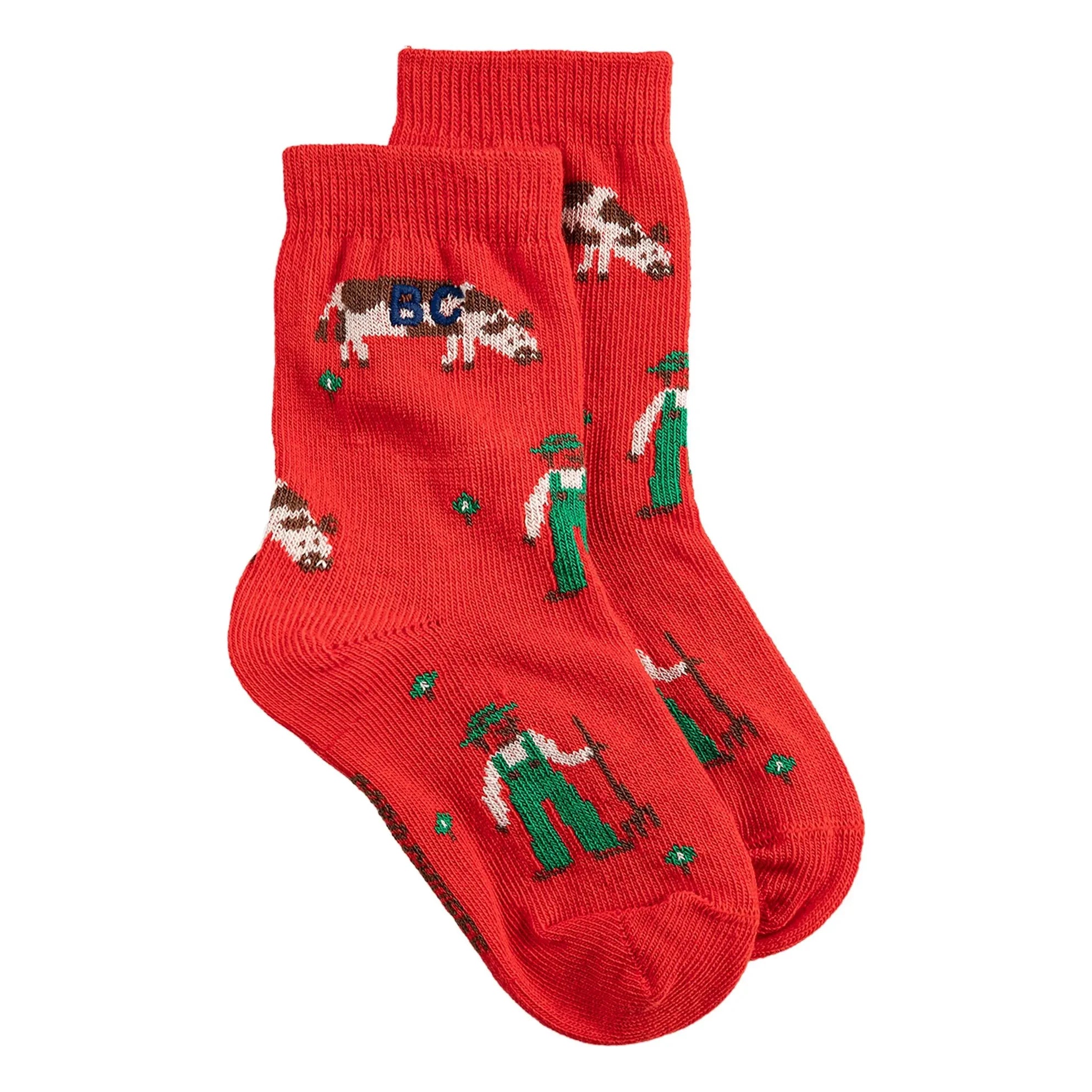 Bobo Choses - Bauernhof-Socken aus Bio-Baumwolle | Rot