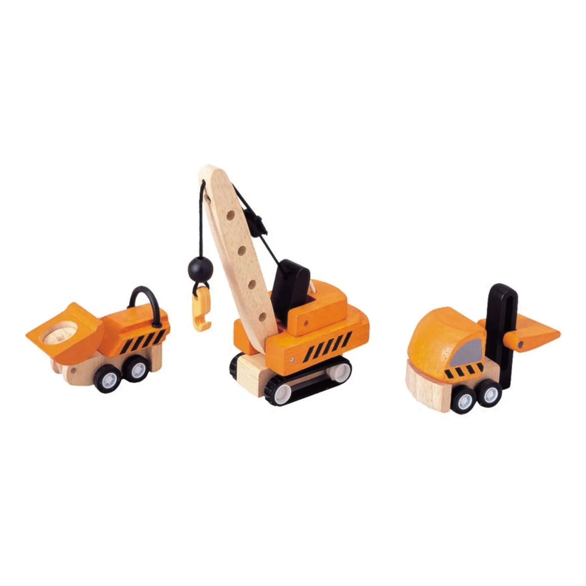 Plan Toys - Baufahrzeuge - 3er-Set