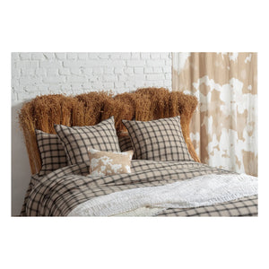 Le Monde Sauvage – Highland gewaschener Leinen-Bettbezug | Beige-Rosa