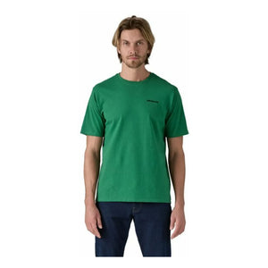 Patagonia - T-Shirt P-6 Logo Responsibili aus recycelten Fasern | Chromgrün