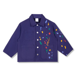Wynken - Bemalte Jacke | Blau