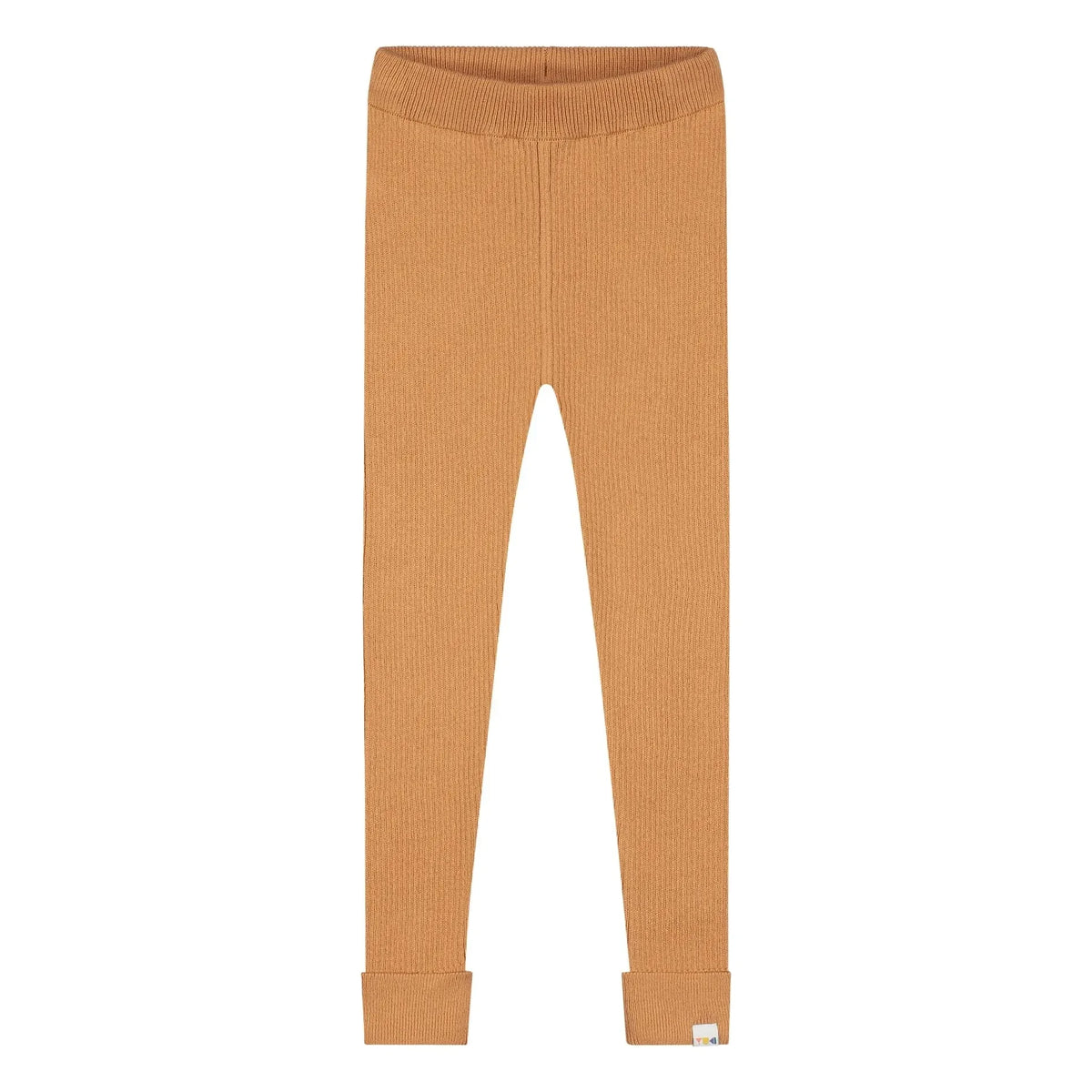 Yuki - Gerippte Bio-Baumwoll-Leggings | Senf