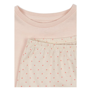 Konges Sløjd - T-Shirt und Shorts Set Famo Chats Bio-Baumwolle | Blassrosa