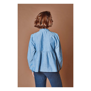 Emile et Ida - Mavi Chambray Pamuk Bluz | Mavi