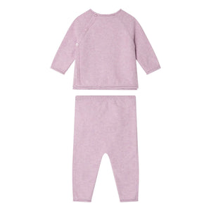 Bonpoint - Loana Set aus Bio-Baumwoll-Strickshirt und Leggings | Flieder