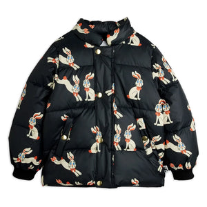 Mini Rodini - Lapins Geri Dönüştürülmüş Elyaf Dolgulu Mont | Siyah