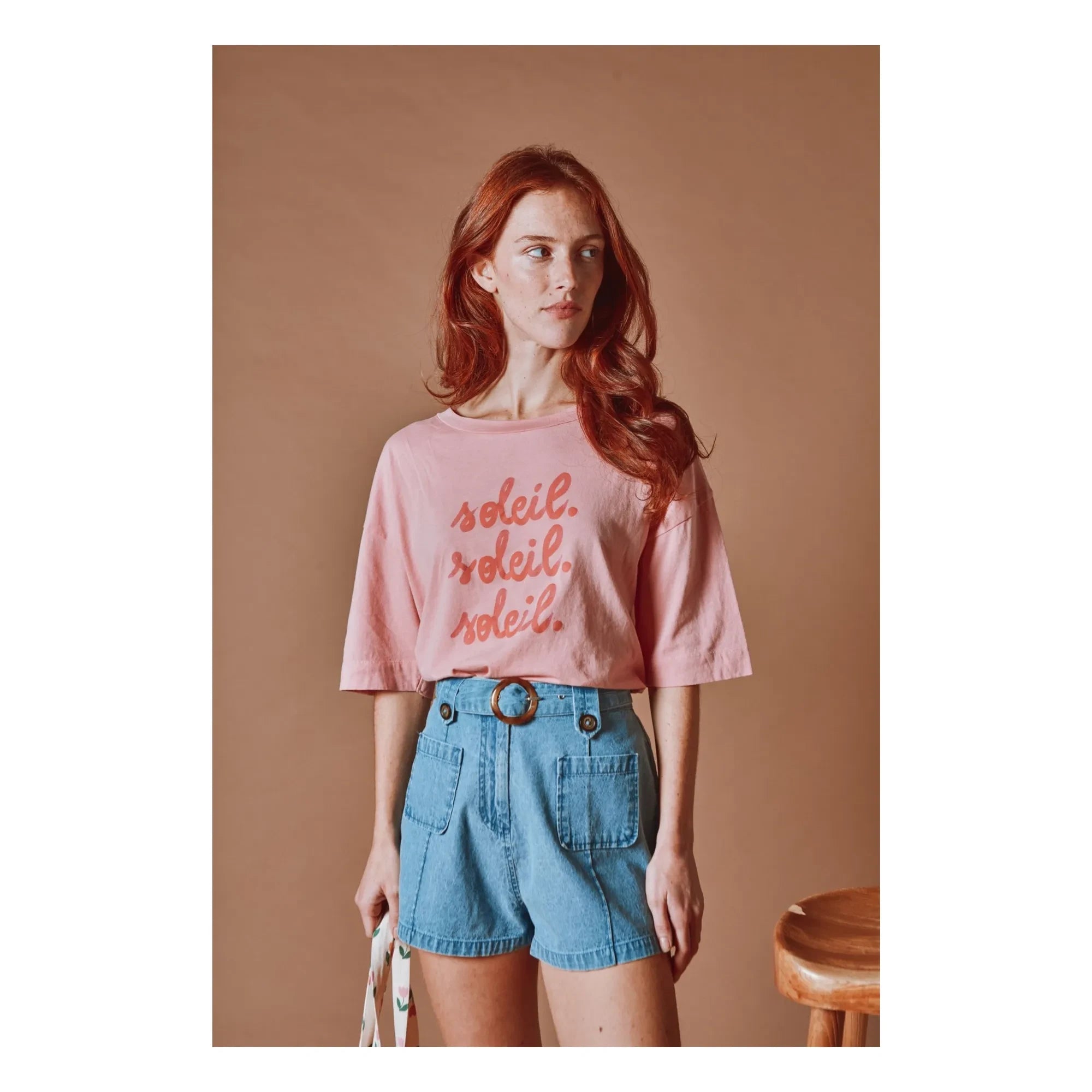 Emile et Ida - T-Shirt Soleil aus Bio-Baumwolle | Rosa