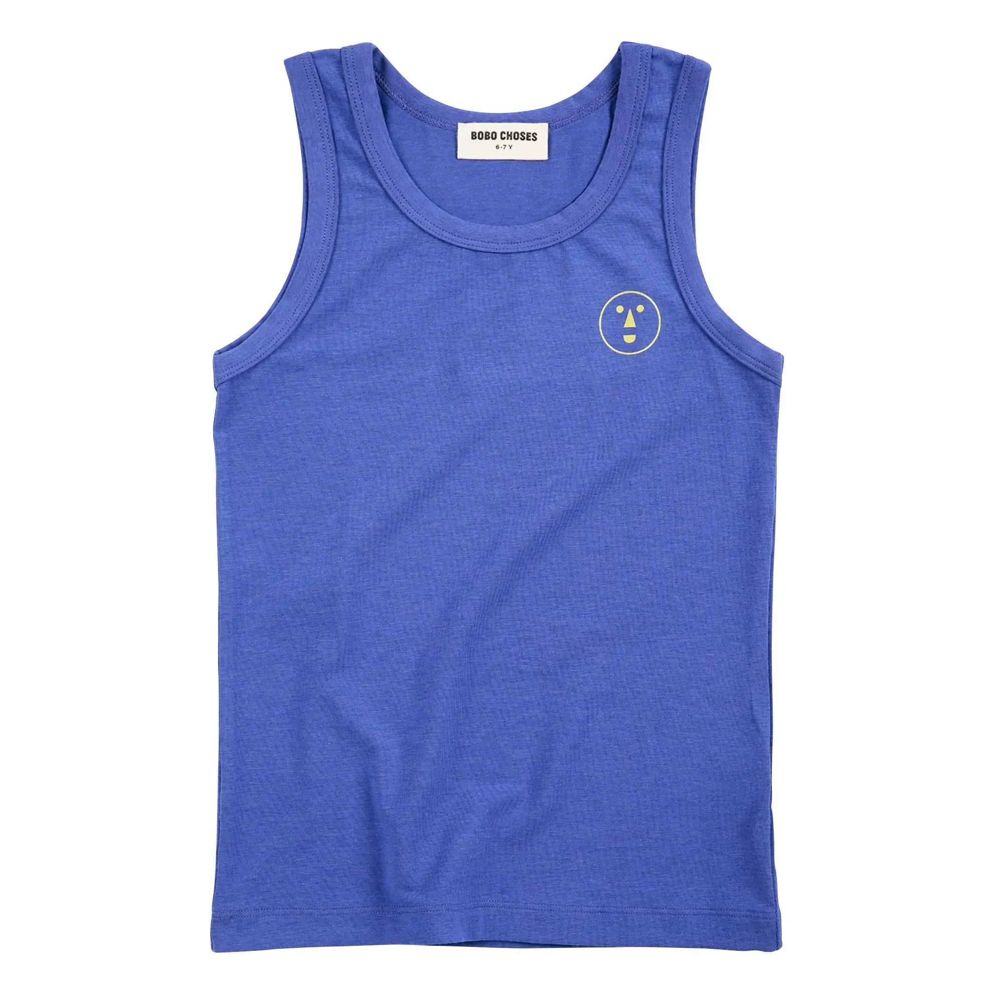 Bobo Choses - Have Fun Face Modal und Bio-Baumwoll-Tanktop | Royalblau