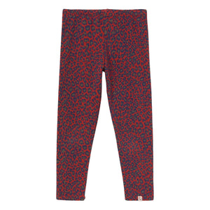 Cozmo - Leggings aus Bio-Baumwolle Leopard-Print | Rot