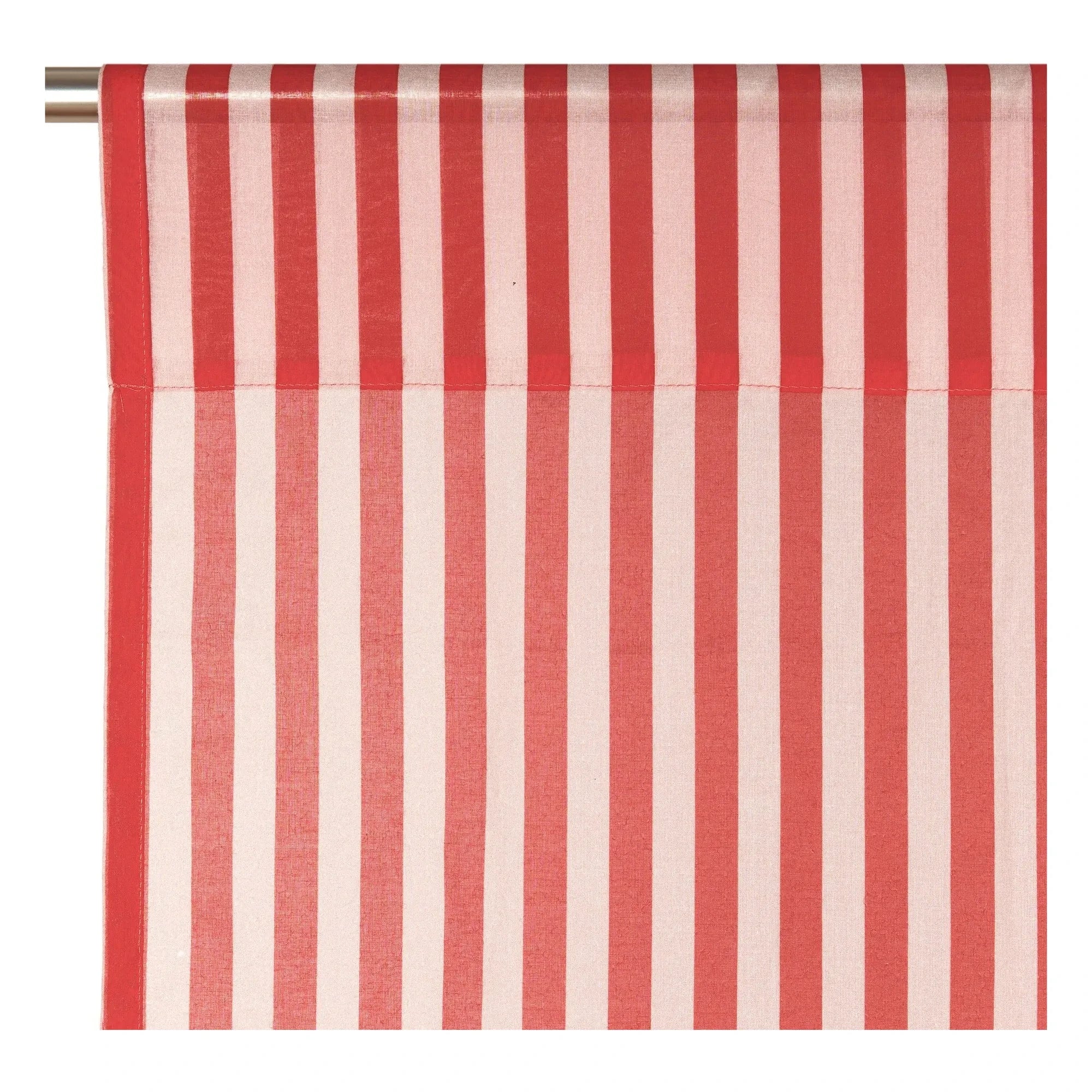 Nobodinoz - Wendy Kariertes Baumwoll-Voile-Vorhang | Rot