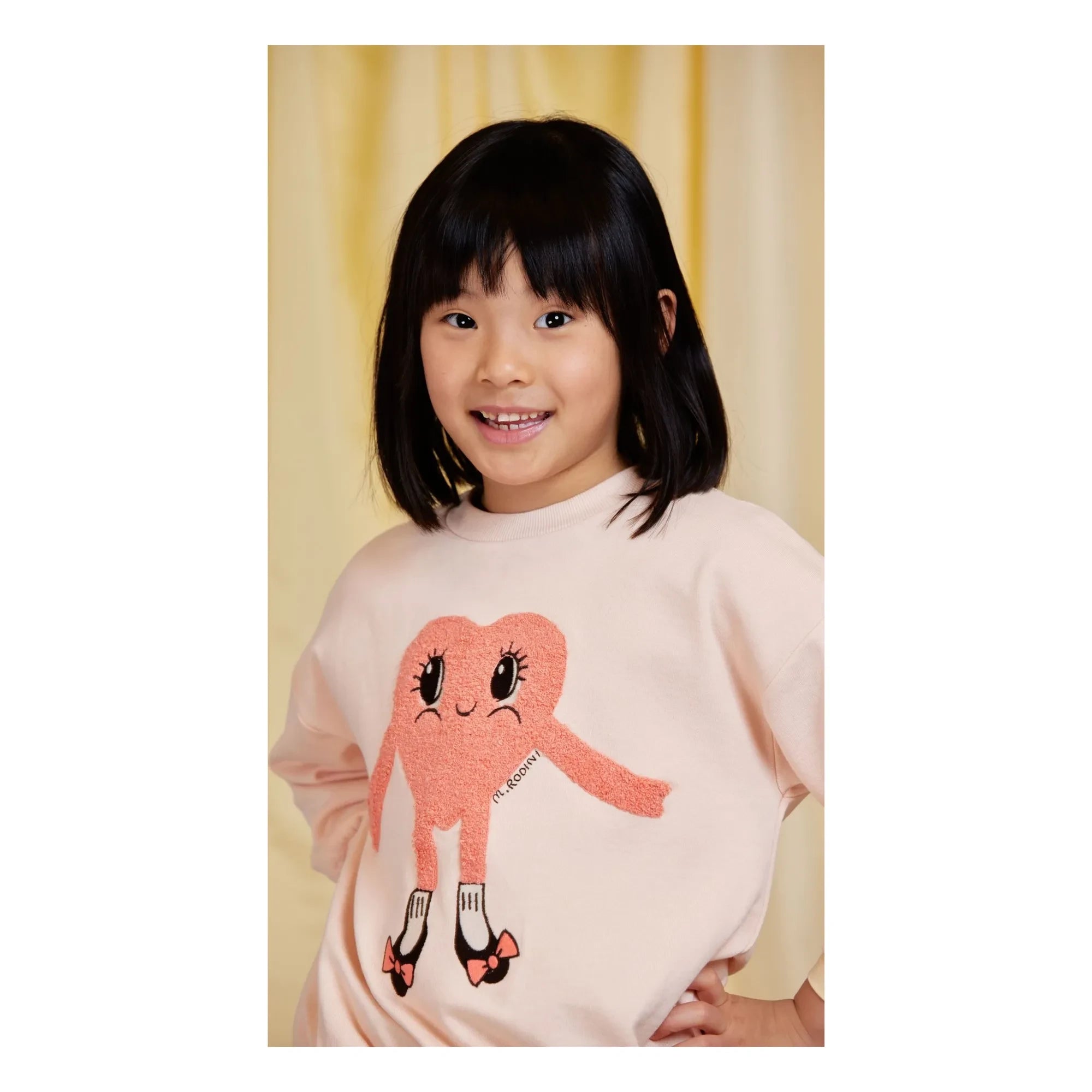 Mini Rodini - Sweat Heart Bio-Baumwolle | Hellrosa