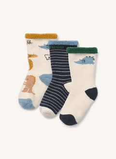 Liewood - Eloy Dinosaur Socken 3er Set | Beige
