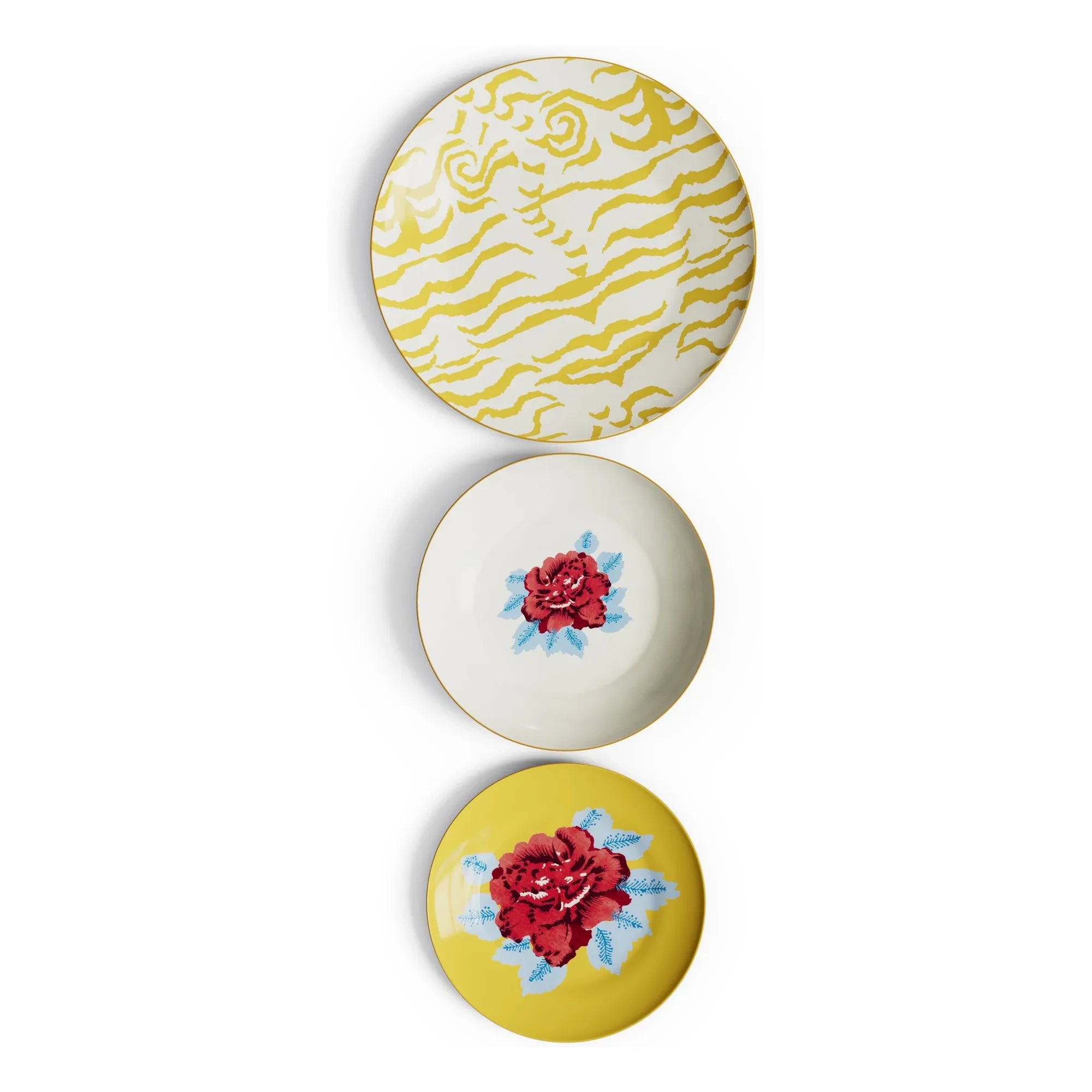 Lisa Corti - Teller-Set „Indischer Tiger“ - 3er-Set | Gold