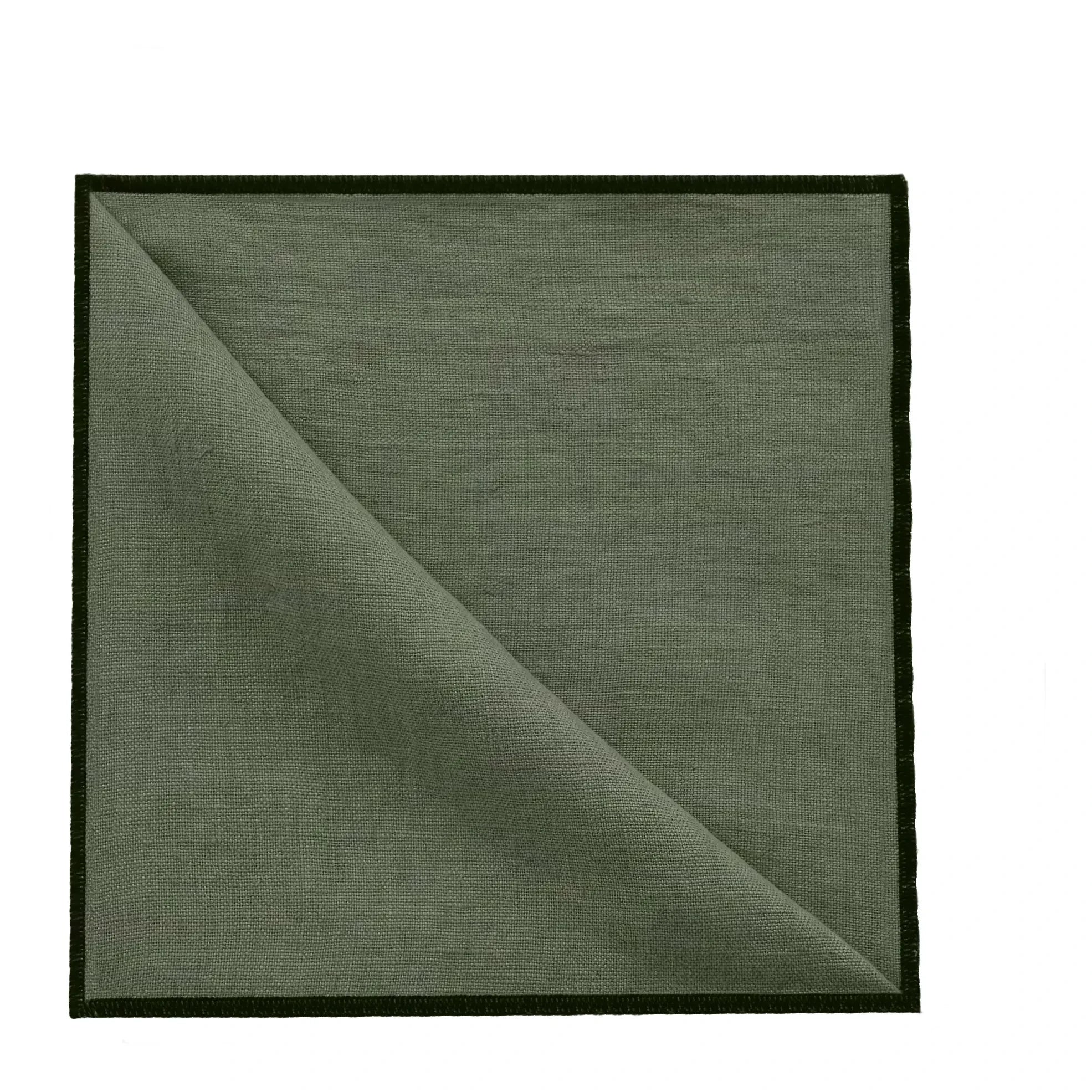 Gütergemeinschaft - Gewaschene Leinen-Serviette - 4er Set | Khaki