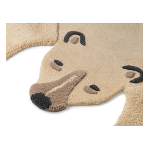 Ferm Living Kids – Geprägter Eisbär-Teppich | Cremeweiß