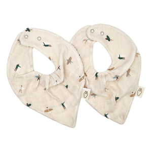 Milinane - 2er-Set Bandana-Lätzchen | Weiß