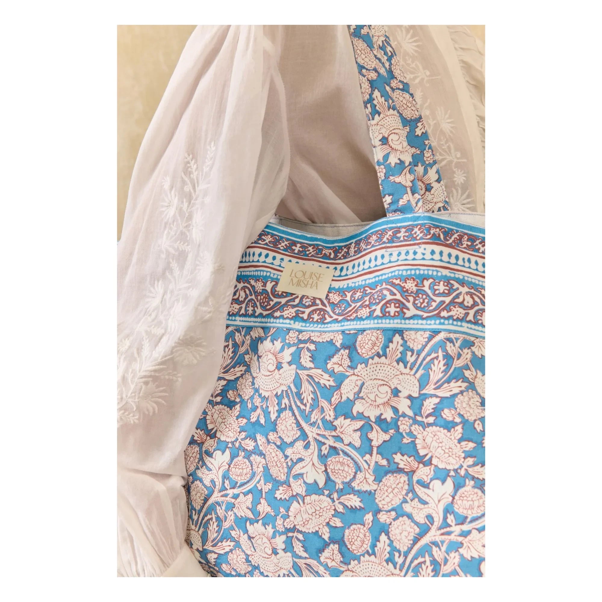 Louise Misha - Beverly Baumwoll-Tote-Bag | Hellblau