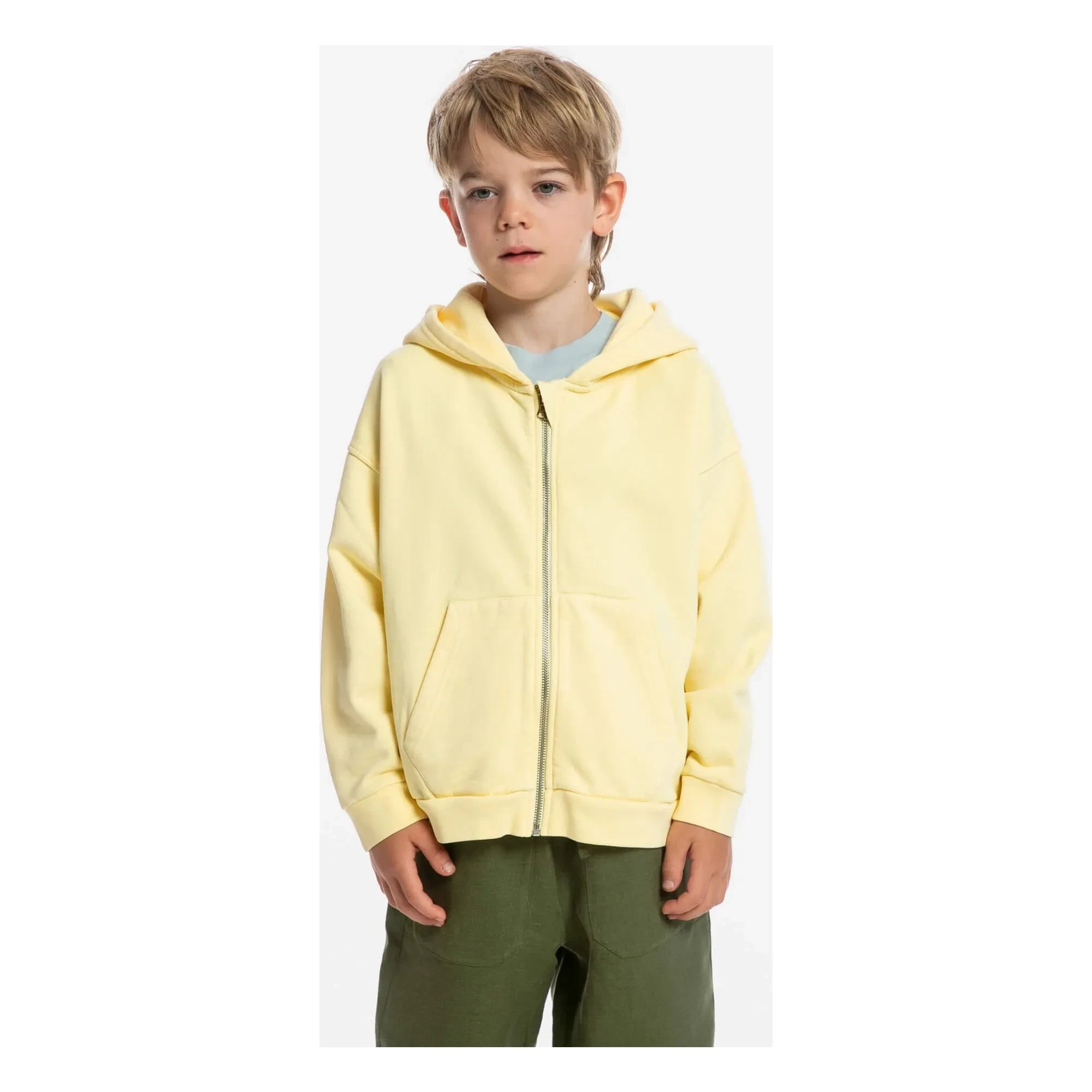 Matona - Kapuzen-Sweatjacke aus Bio-Baumwolle | Blassgelb