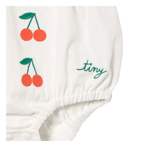 Tinycottons - Kirsch-Twill-Overall | Weiß