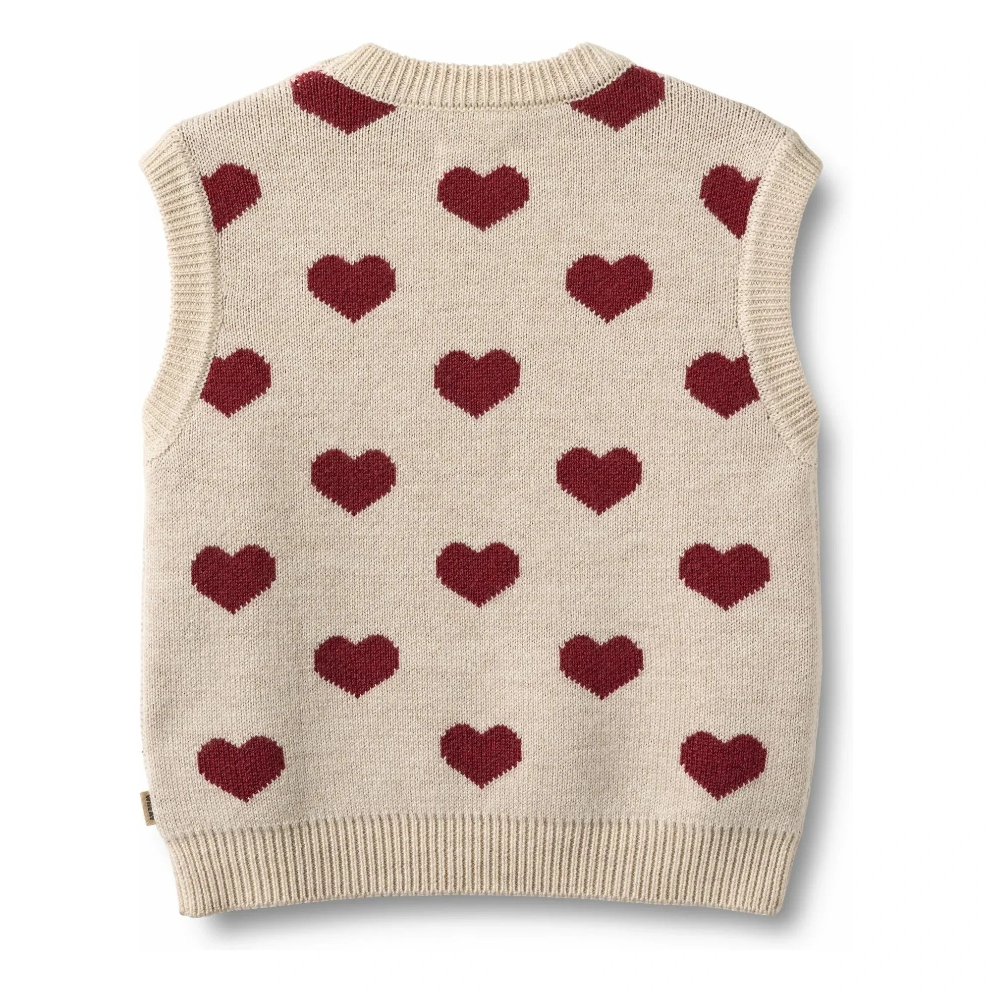 Weizen - Gaby Jacquard Merinowolle Pullover | Beige
