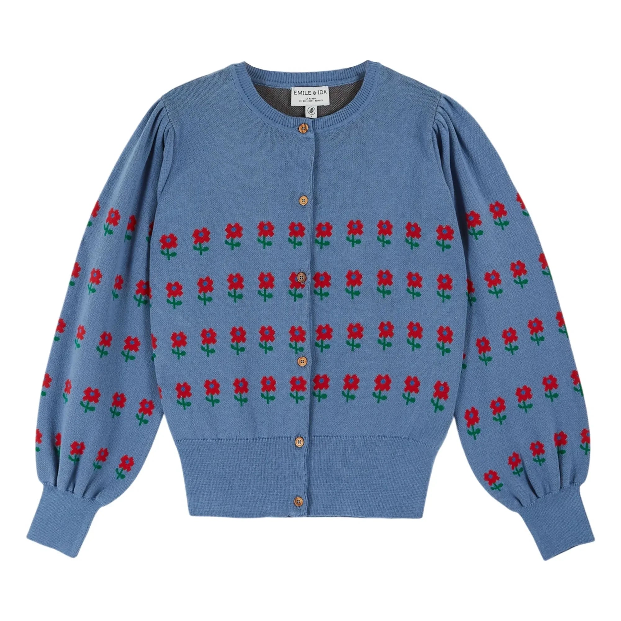 Emile et Ida - Jacquard-Cardigan aus Bio-Baumwolle | Nuage