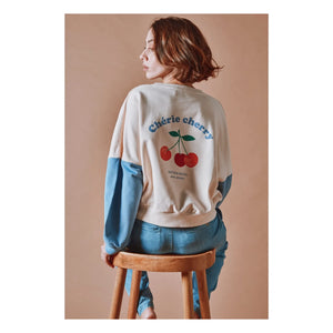 Emile et Ida - Bedrucktes Sweatshirt aus Bio-Baumwolle | Creme