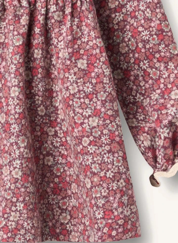 Wheat - Elvira Bio-Baumwollkleid mit Claudine-Kragen | Framboise