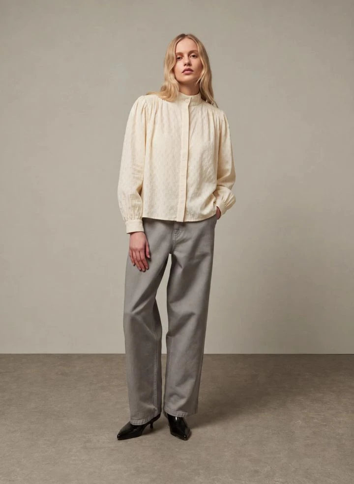 BELLEPIECE - Milton Baumwollbluse | Latte