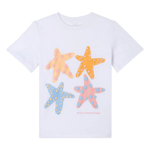 Stella McCartney Kids - Etoiles de Mer Bio-Baumwoll-T-Shirt | Weiß