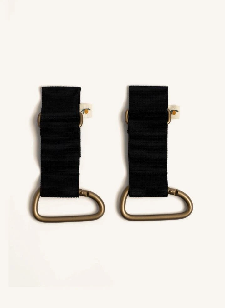 Konges Sløjd - Kinderwagen-Clips - 2er Set | Schwarz