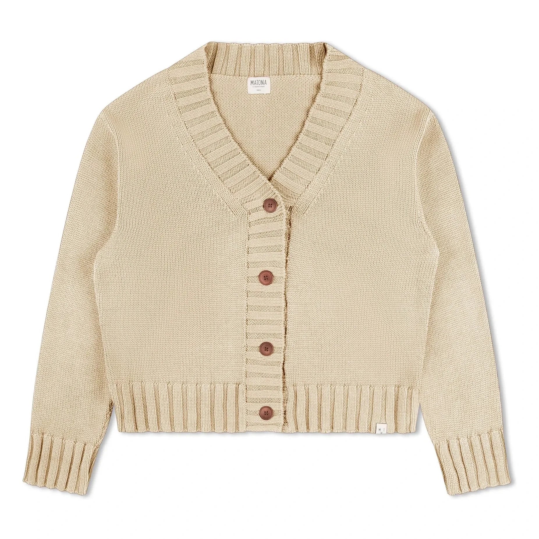 Matona - Bio-Baumwollstrickjacke | Creme