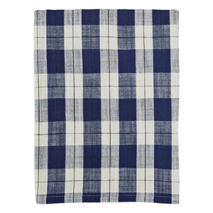 Madam Stoltz – Tischdecke aus Baumwoll-Karo | Blau