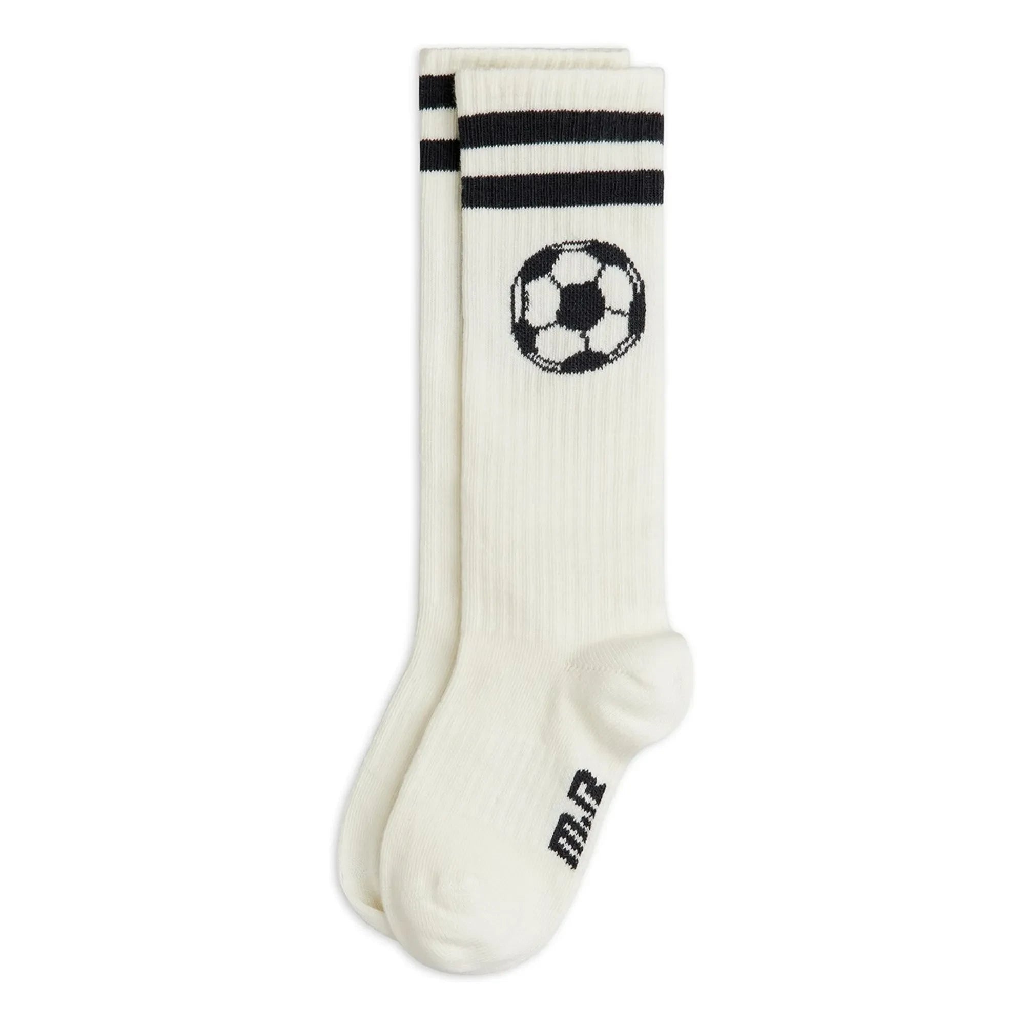 Mini Rodini - Bio-Baumwoll-Fußballsocken | Ecru