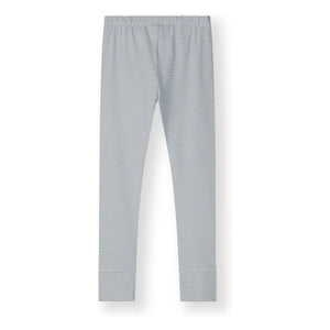 Gray Label - Gestreifte Leggings aus Bio-Baumwolle | Eisblau