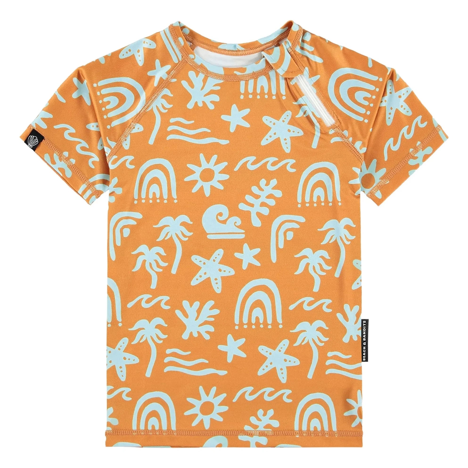 Beach & Bandits - UV-Schutz T-Shirt Tropische Brisen Recycelte Fasern | Orange